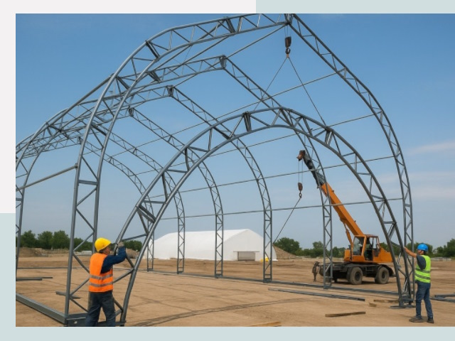 Монтаж ангаров в Кирове-Чепецке от 652 руб. - Надежно и быстро